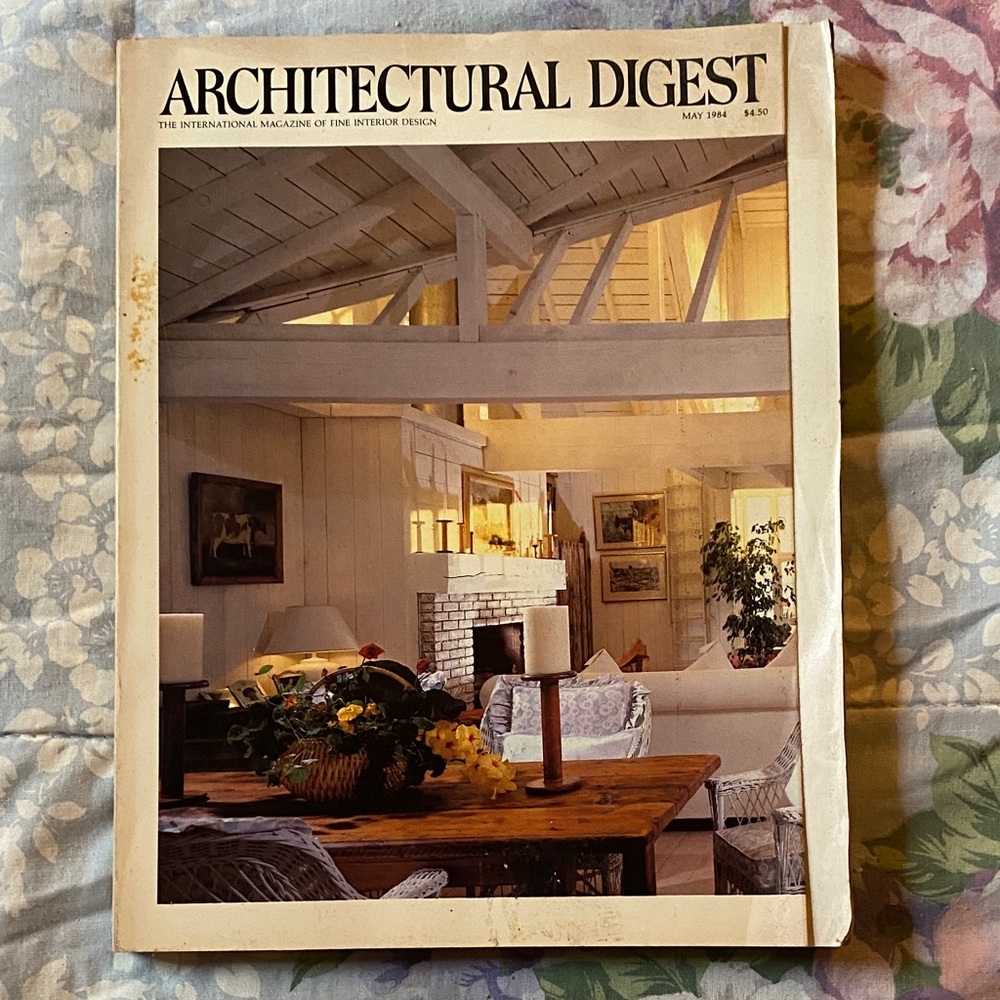 Architectural Digest Magazine Cover - May 1984